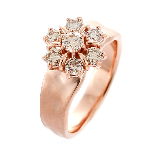 결혼예물 퀄리티 굿 브라운 다이아몬드 썬더 14k 18k 반지 D568R