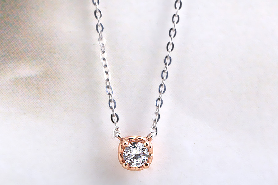 핑크 포인트 1부 다이아몬드 귀걸이 CE-4757