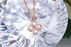 다이아몬드 크로바 양면 패션 목걸이 목걸이 3749N